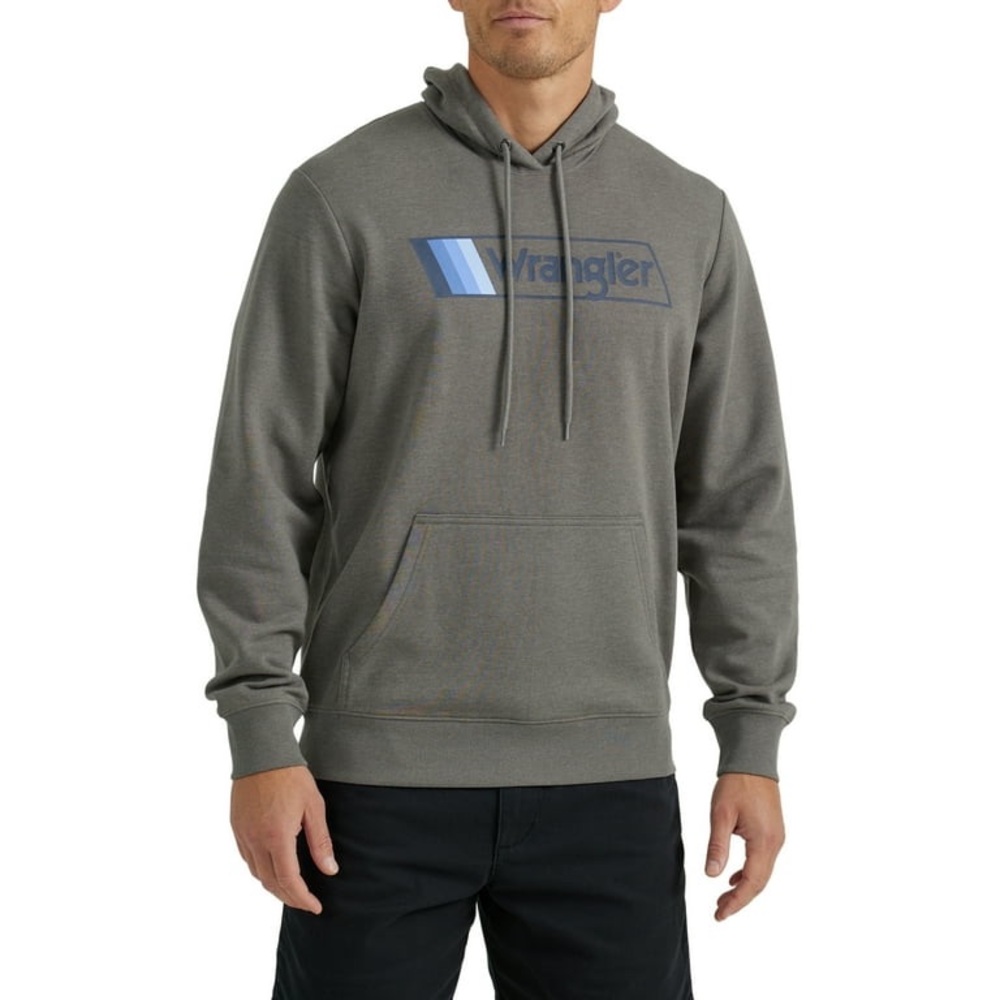 Wrangler Men's Hoodie in Gray with Blue Logo size L/G NWT